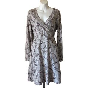 Toad&Co Cue Wrap Dress with long-sleeves & pockets size M
